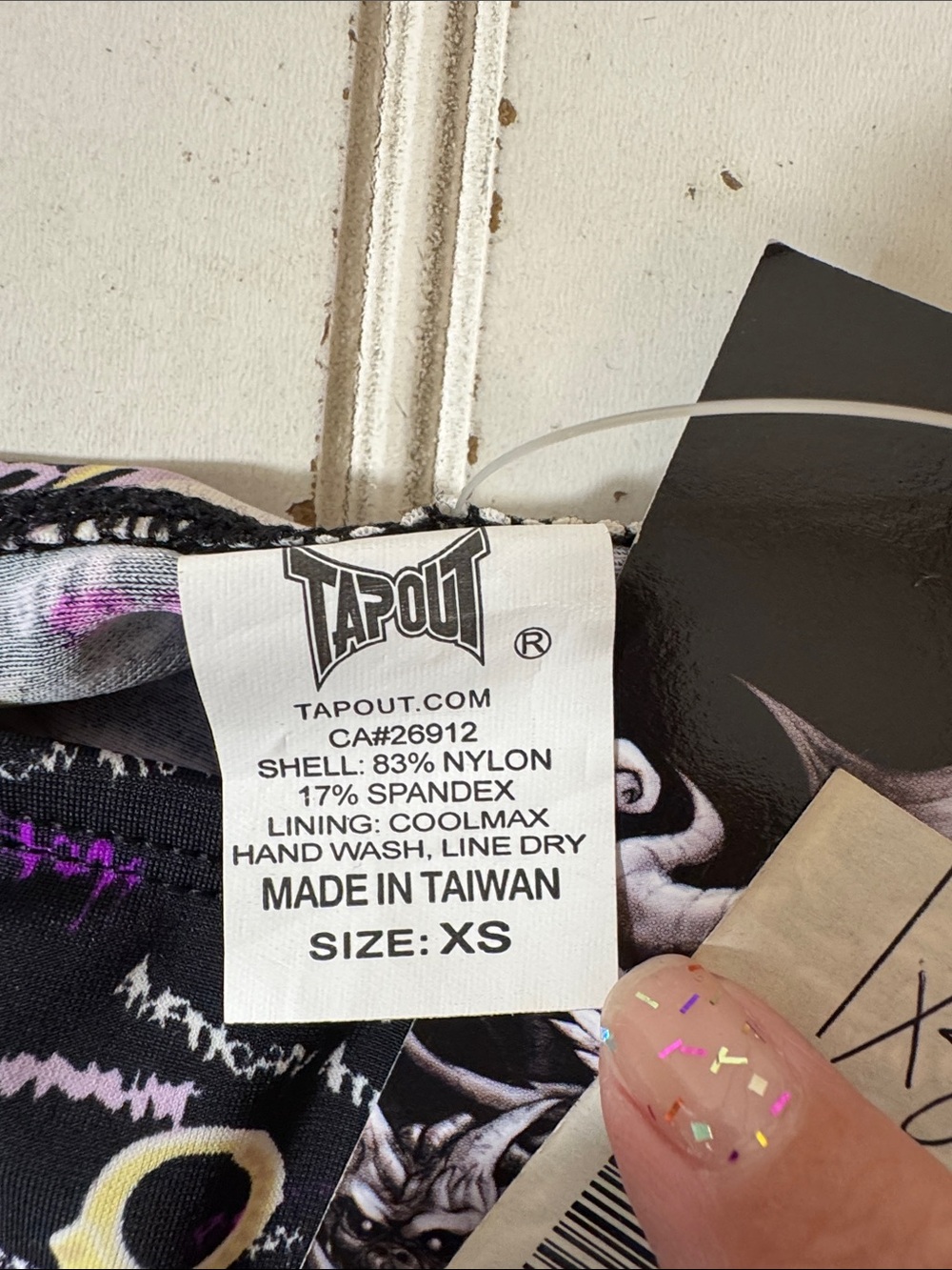Tapout Shattered Bones Bottoms Only Bikini Bottoms Women's XS Black Purple Skull - Picture 3 of 10